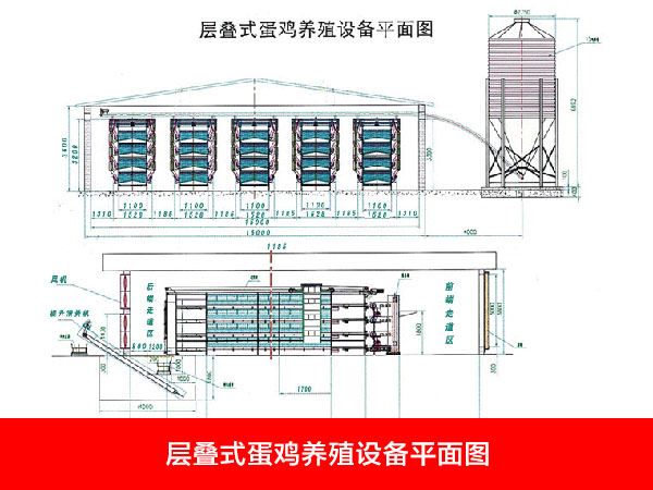 層疊式蛋雞養(yǎng)殖設備平面圖
